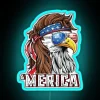 american flag patriotic 4th of july bald eagle neon sign rgb usa