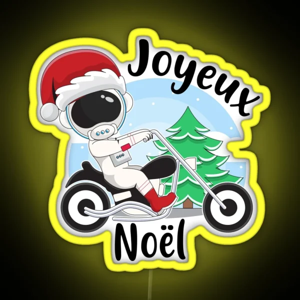 Merry Christmas Biker Christmas Biker RGB Neon Sign
