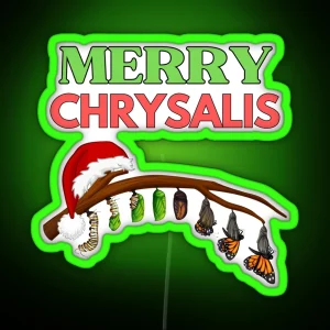 MERRY CHRYSALIS Butterfly Era X Mas RGB Neon Sign