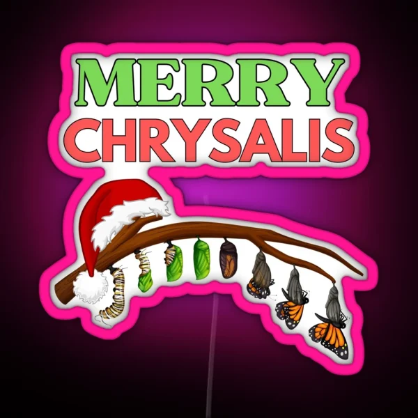 MERRY CHRYSALIS Butterfly Era X Mas RGB Neon Sign