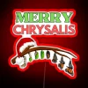 Merry Christmas Butterfly Emerging From Chrysalis - RGB Neon Sign with Red Color