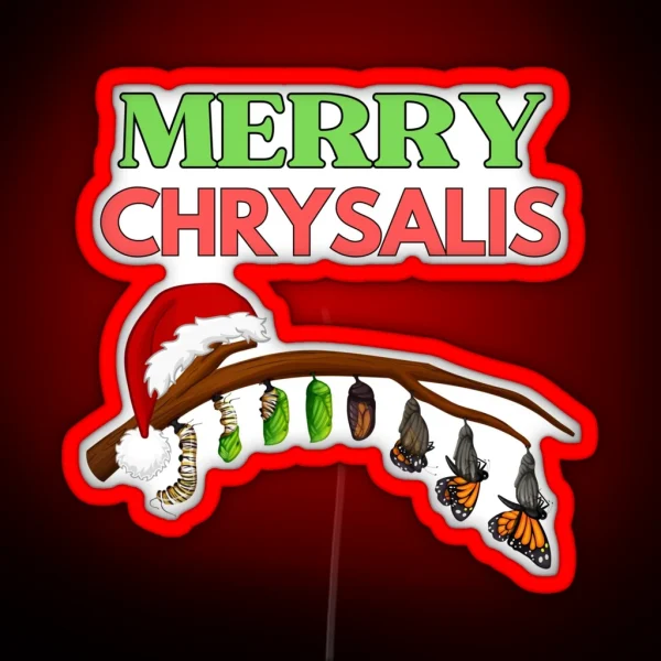 MERRY CHRYSALIS Butterfly Era X Mas RGB Neon Sign