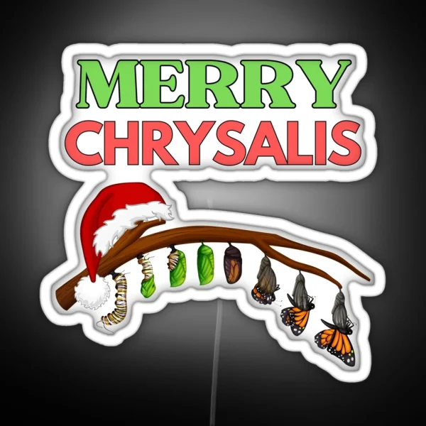 MERRY CHRYSALIS Butterfly Era X Mas RGB Neon Sign
