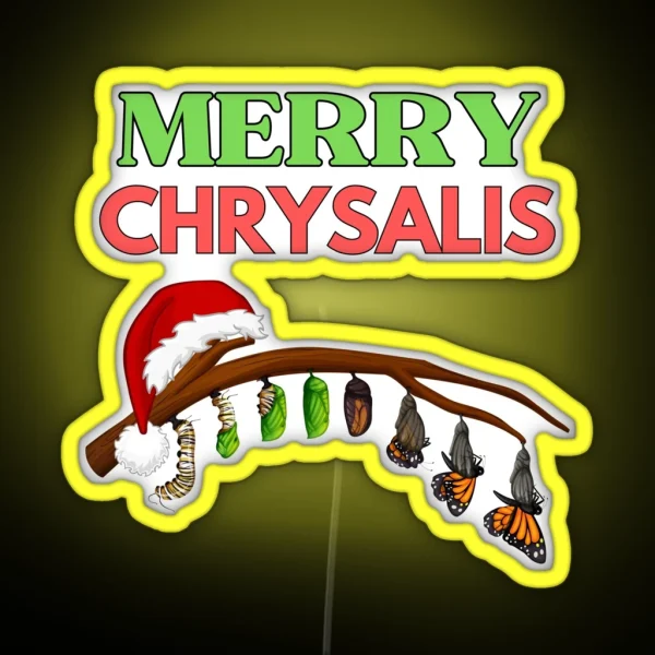 MERRY CHRYSALIS Butterfly Era X Mas RGB Neon Sign