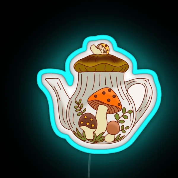 Merry Mushroom Teapot II RGB Neon Sign