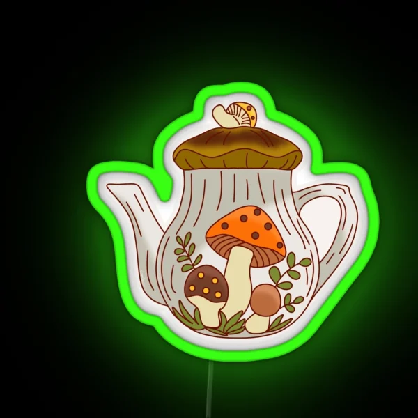 Merry Mushroom Teapot II RGB Neon Sign