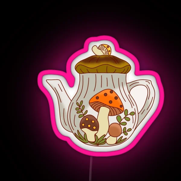 Merry Mushroom Teapot II RGB Neon Sign