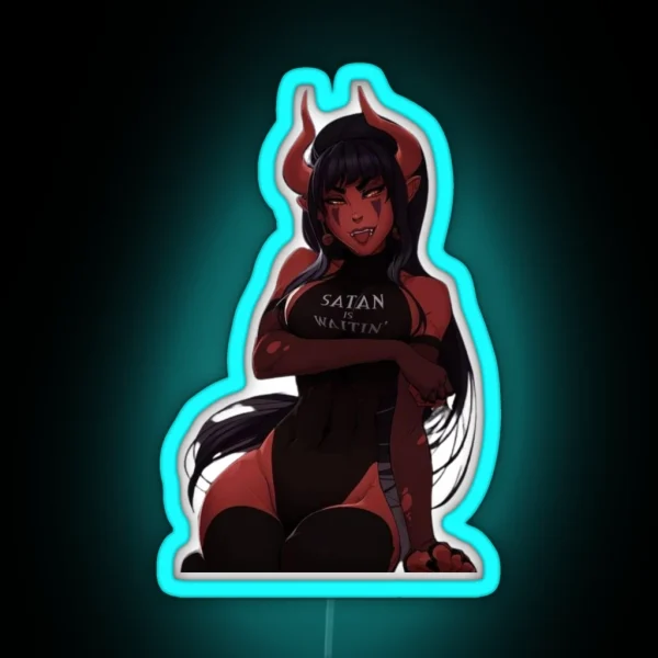 Meru The Succubus Kawaii Erotic Sexy Hentai Itchii RGB Neon Sign