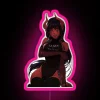 meru succubus kawaii sexy erotic hentai neon pink rgb sign itchi artwork.