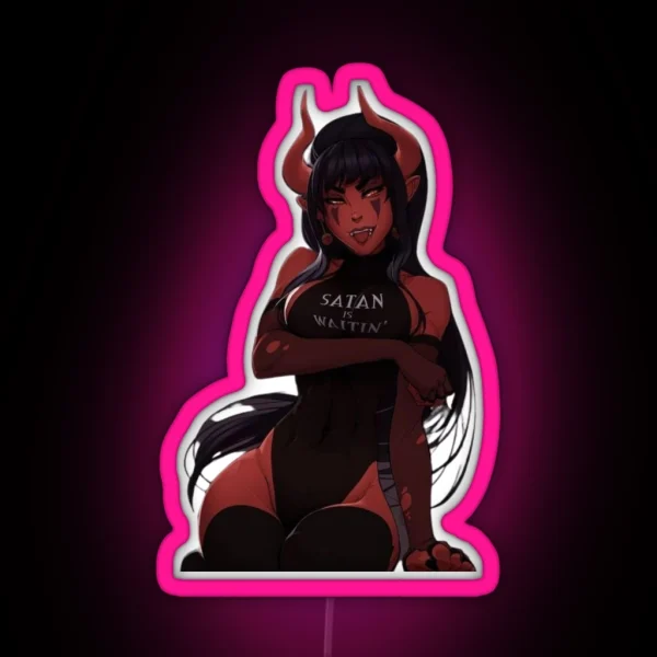 Meru The Succubus Kawaii Erotic Sexy Hentai Itchii RGB Neon Sign