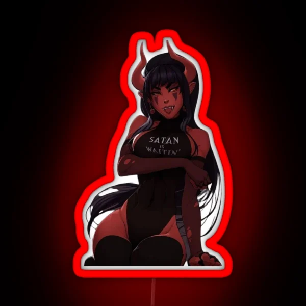 Meru The Succubus Kawaii Erotic Sexy Hentai Itchii RGB Neon Sign