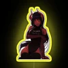 Meru the Succubus kawaii erotic sexy hentai Ittchi RGB neon sign yellow.