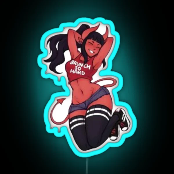 Meru The Succubus Kawaii Erotic Sexy RGB Neon Sign
