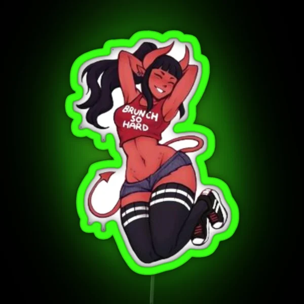 Meru The Succubus Kawaii Erotic Sexy RGB Neon Sign