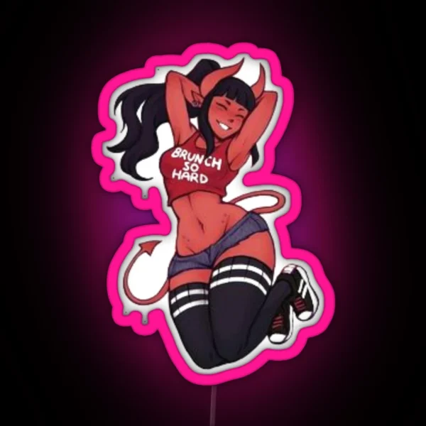 Meru The Succubus Kawaii Erotic Sexy RGB Neon Sign