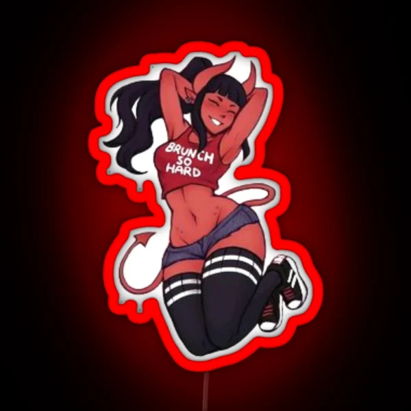 Meru The Succubus Kawaii Erotic Sexy RGB Neon Sign