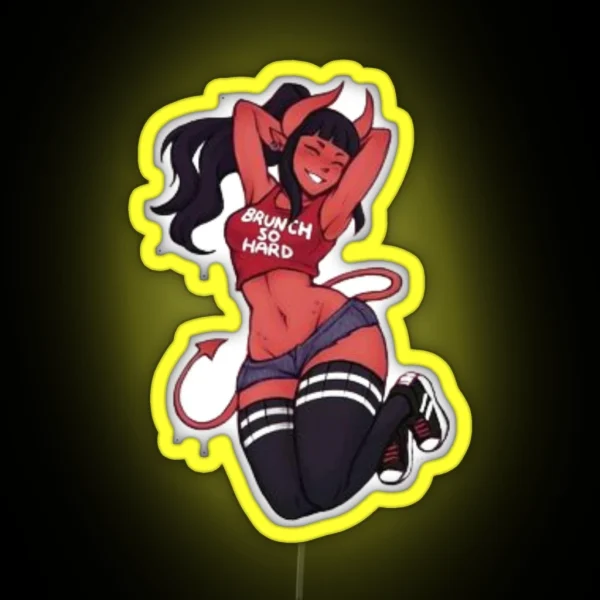 Meru The Succubus Kawaii Erotic Sexy RGB Neon Sign