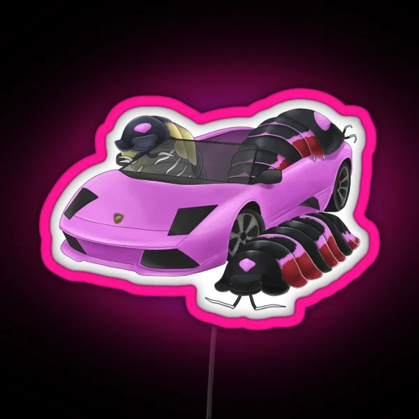 Merulanella Pink Lambo RGB Neon Sign