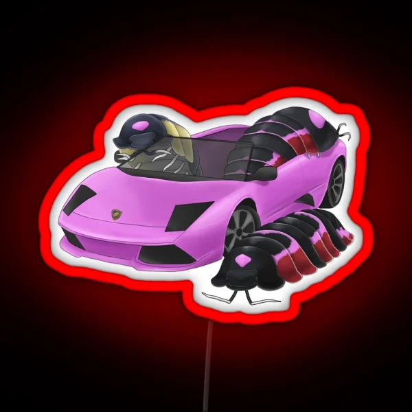Merulanella Pink Lambo RGB Neon Sign