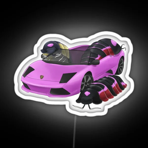 Merulanella Pink Lambo RGB Neon Sign