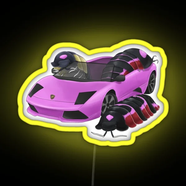 Merulanella Pink Lambo RGB Neon Sign