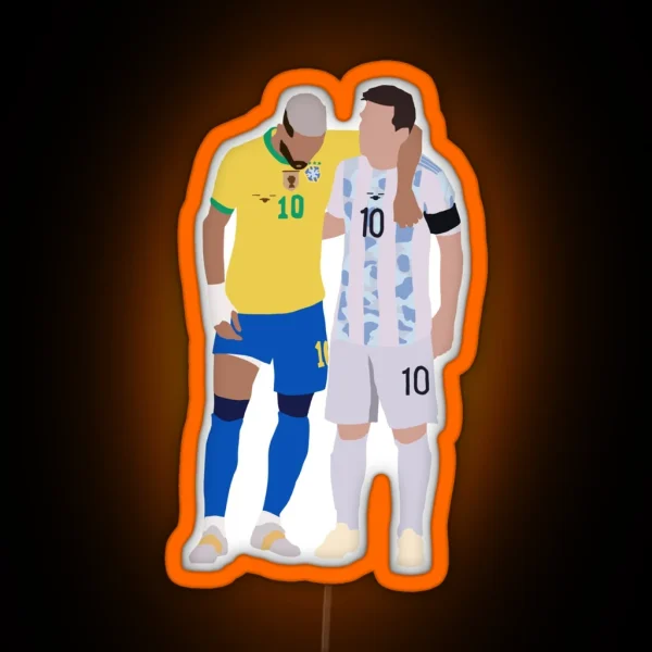 Messi And Neymar Copa America Friends RGB Neon Sign