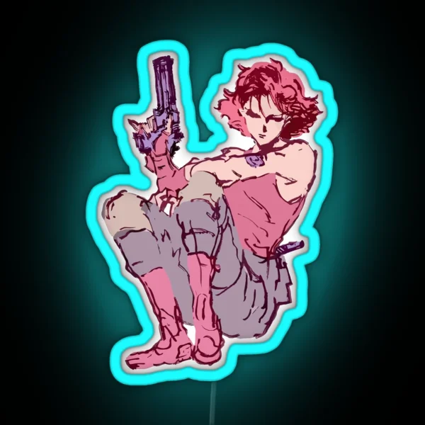 Metal Gear Solid Meryl Rare RGB Neon Sign