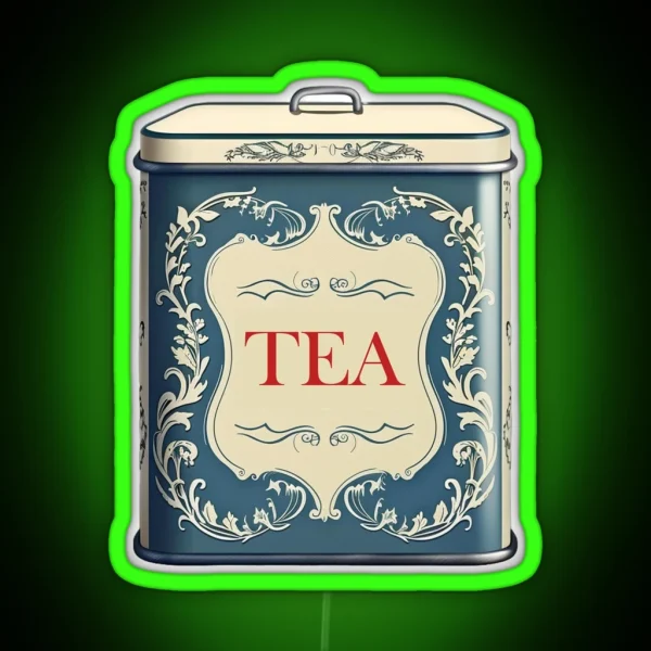 Metal Tea Tin RGB Neon Sign