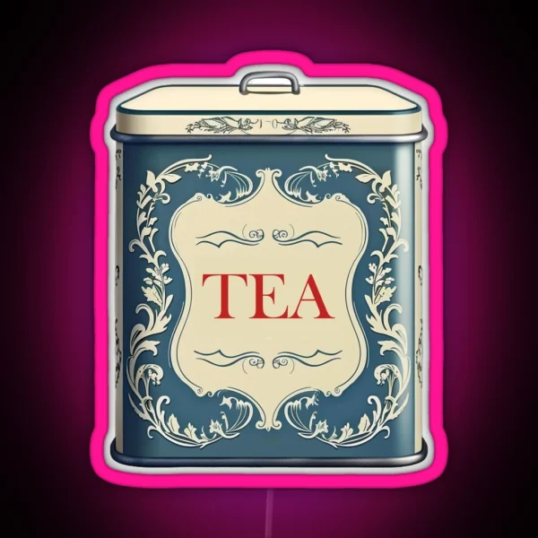 Metal Tea Tin RGB Neon Sign