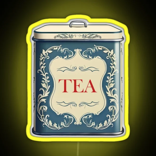 Metal Tea Tin RGB Neon Sign