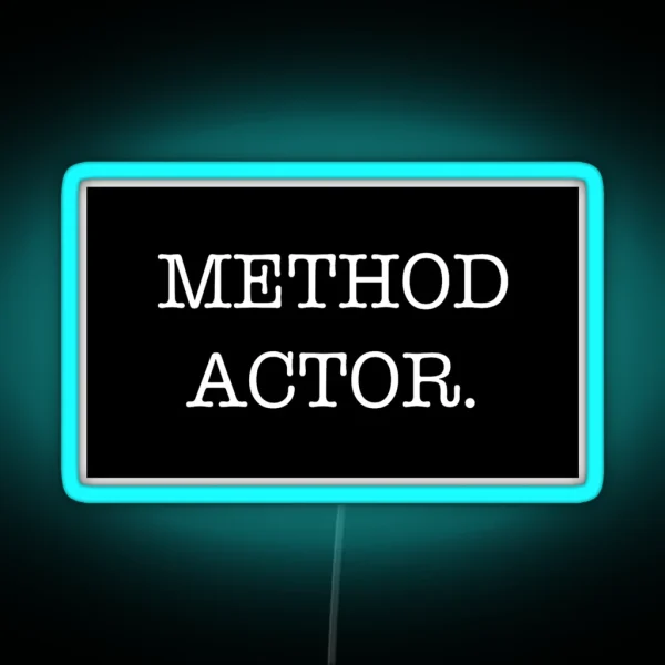 METHOD ACTOR Black Blue Background RGB Neon Sign