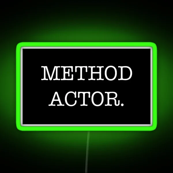 METHOD ACTOR Black Blue Background RGB Neon Sign