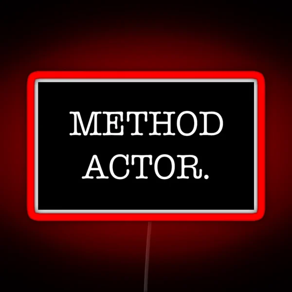METHOD ACTOR Black Blue Background RGB Neon Sign