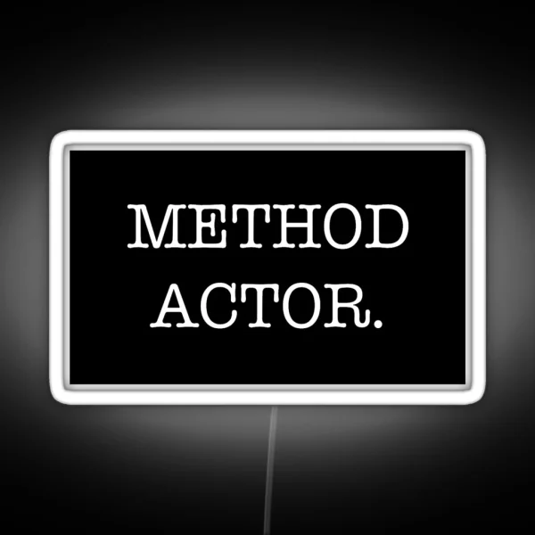 METHOD ACTOR Black Blue Background RGB Neon Sign