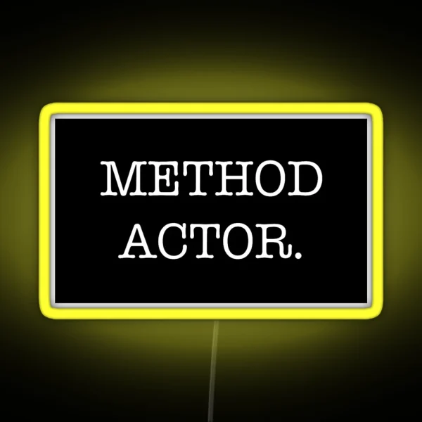 METHOD ACTOR Black Blue Background RGB Neon Sign