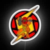 Neon sign of Samus Aran from Metroid with vibrant RGB colors - 20787 white version.