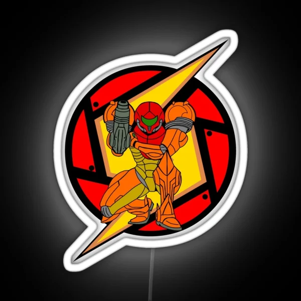 Metroid Samus RGB Neon Sign