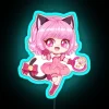 alt text: "neon sign featuring mew and ichigo in rgb colors - anime art