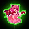 Mewtwo Ichigo RGB neon sign in green
