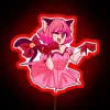 neon sign featuring mew mew ichigo rgb red