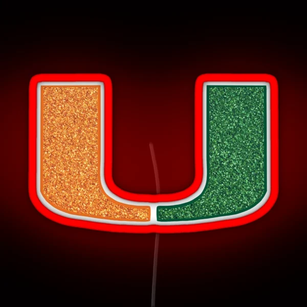 Miami Glitter U RGB Neon Sign