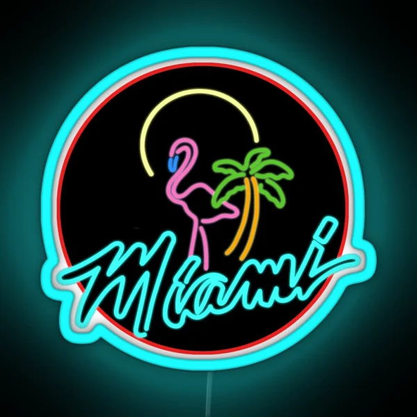Miami RGB Neon Sign