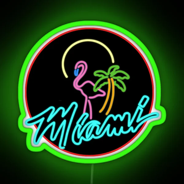 Miami RGB Neon Sign