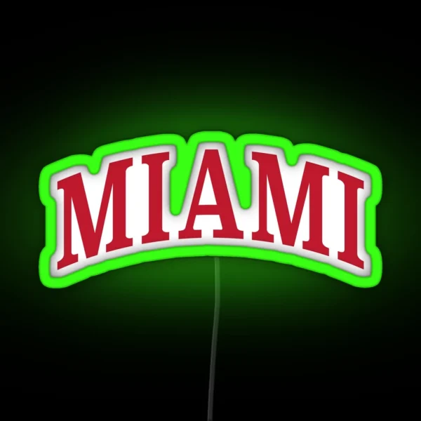 Miami U Serif Font Curved RGB Neon Sign