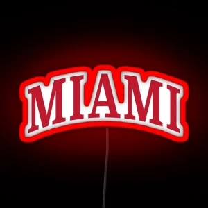 Miami U Serif Font Curved RGB Neon Sign