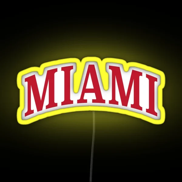 Miami U Serif Font Curved RGB Neon Sign