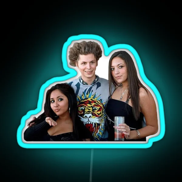 Michael Cera Jersey Shore RGB Neon Sign