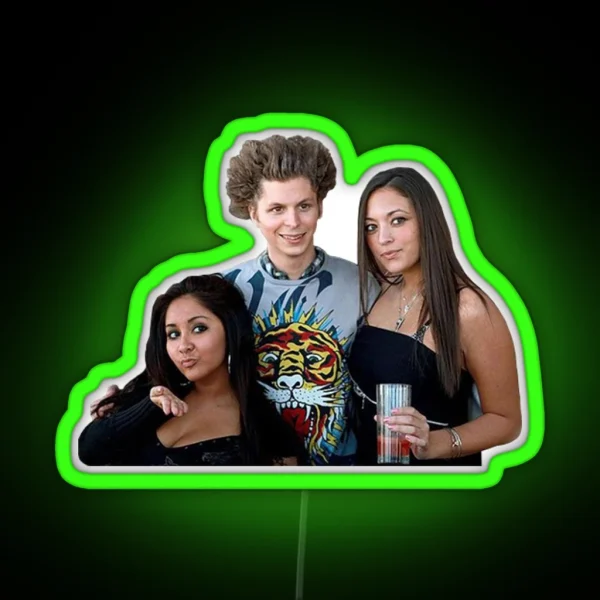 Michael Cera Jersey Shore RGB Neon Sign