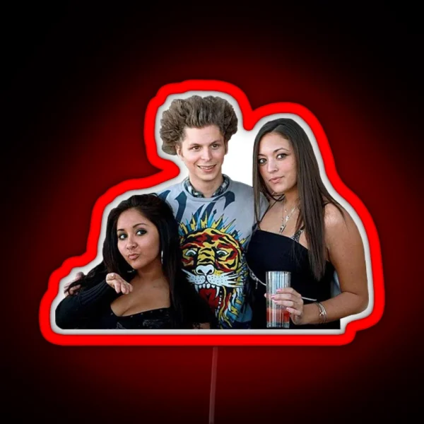 Michael Cera Jersey Shore RGB Neon Sign