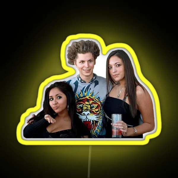 Michael Cera Jersey Shore RGB Neon Sign